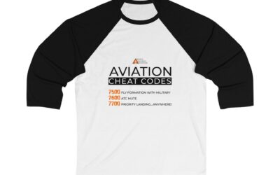 Aviation Cheat Codes 34 Sleeve Baseball Tee